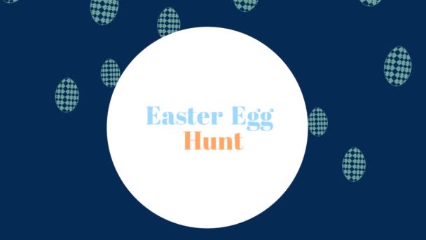 Animación Caza Huevos Pascua Sobre Fondo Marino Con Huevos Pascua — Vídeos de Stock
