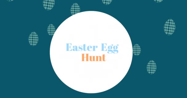 Animación Huevos Pascua Texto Caza Huevos Pascua Pascua Tradición Concepto — Vídeos de Stock