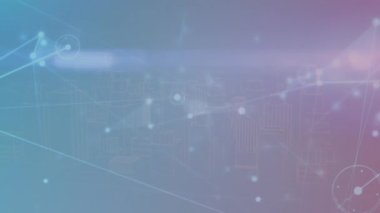 Beneklerle bağlantı ağının animasyonu. Dijital olarak oluşturulmuş küresel bağlantılar, iş, finans, bilgisayar ve veri işleme kavramı.
