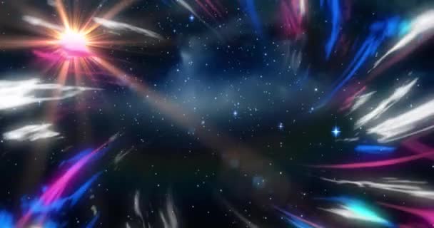 Animáció Ary Csillag Jel Felett Fény Pályák Csillagok Asztrológia Horoszkóp — Stock videók