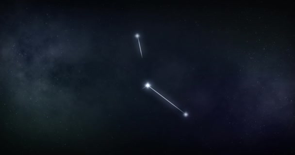 Animation Του Καρκίνου Υπογράψει Αστέρια Μαύρο Φόντο Ζωδιακά Σημεία Αστέρια — Αρχείο Βίντεο