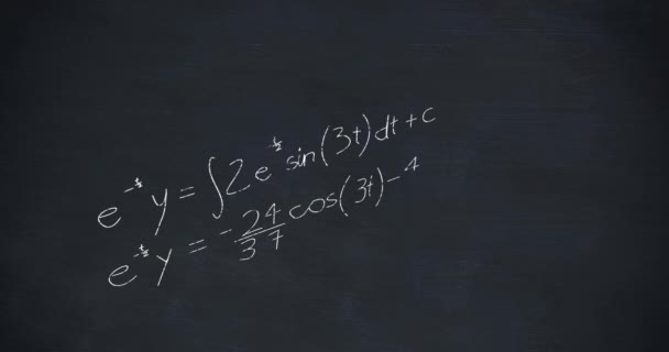 Animação Equações Matemáticas Fórmulas Conceito Ciência Global Negócios Finanças Computação — Vídeo de Stock