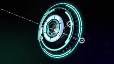 Kapsam taramasıyla bağlantılı ağların animasyonu. Küresel ağlar, işletmeler, finansmanlar, hesaplama ve veri işleme kavramı dijital olarak oluşturuldu.