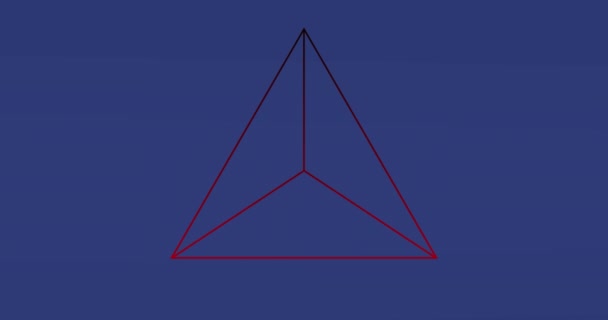 Animação Triângulo Movimento Sobre Fundo Azul Padrão Conceito Interface Digital — Vídeo de Stock