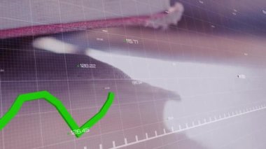 Bir dosya dosyasının kapatılmasına karşı istatistiksel veri işleme animasyonu. İş veri teknolojisi kavramı