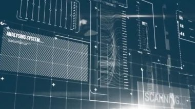 İstatistik ve veri işleme animasyonu. küresel hesaplama ve veri işleme kavramı dijital olarak oluşturulmuş video.