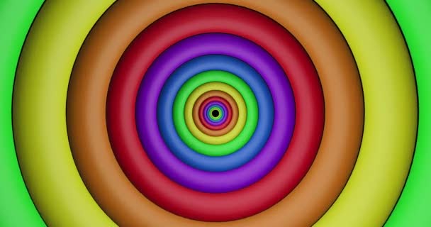 シームレスなループで動く虹のサークルパターンのアニメーション プライド Lgbt 平等の概念デジタルで生成されたビデオ — ストック動画