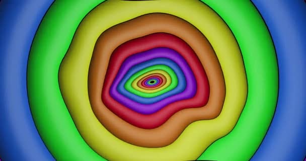 Animation Rainbow Circle Pattern Moving Seamless Loop Pride Lgbt Human — Stock Video