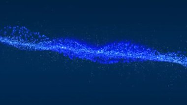 Mavi arka planda hareket eden mavi ağların animasyonu. Işık ve hareket kavramı dijital olarak oluşturulmuş video.