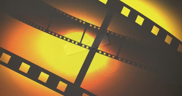 Animation Film Reels Moving Countdown Light Spots Yellow Background Cinema  Stock Video Footage by ©vectorfusionart #645202670