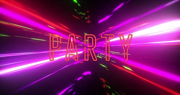 Image Party Text Multi Coloured Background Global Social Media Music — Stock Photo, Image