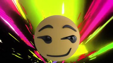 Çok renkli arka planda sosyal medya simgelerinin animasyonu. Küresel sosyal medya, dijital arayüz ve bağlantılar konsepti dijital olarak oluşturulmuş video.