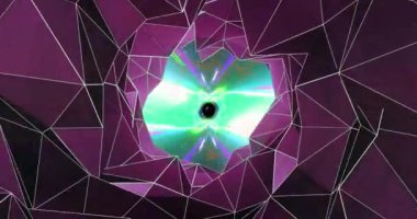 Işık yollarının üzerinde kusursuz bir döngü içinde hareket eden bağlantı ağının animasyonu. Soyut, renkli ve hareketli dijital video konsepti.