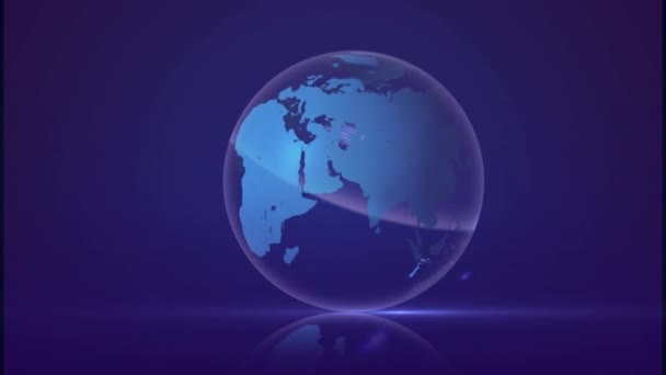 Анимация Земного Шара Сети Связи Концепция Глобальных Соединений Вычислительной Техники — стоковое видео
