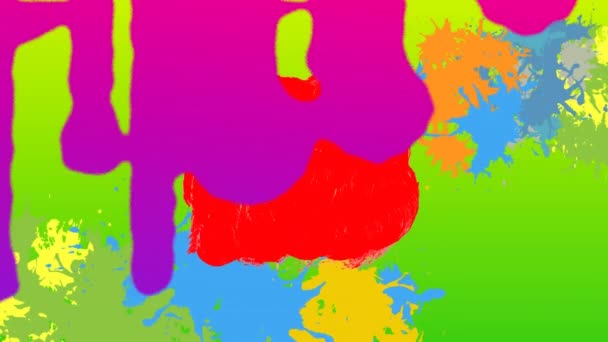 Анимация Мбаппе Желтом Зеленом Фоне Реферат Шаблон Цвет Цвет Движения — стоковое видео