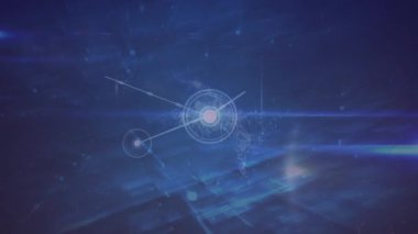 Ekran üzerinden bağlantı ağının animasyonu. Küresel ağlar, işletmeler, finans ve veri işleme kavramı dijital olarak oluşturulmuş video.