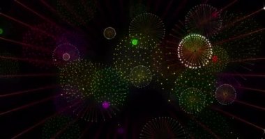 Haklarınız için dövüş metni ve havai fişeklerin siyah arka planda patlaması. Gurur ayı, lgbtq, insan hakları ve eşitlik kavramı dijital olarak oluşturulmuş video.