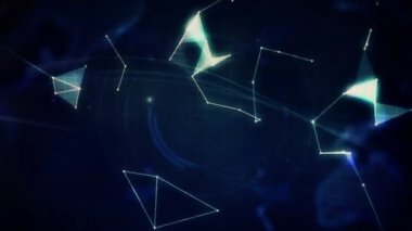 Dünya üzerindeki bağlantı ağının animasyonu. küresel iş ve dijital arayüz kavramı dijital olarak oluşturulmuş video.