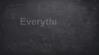 Matematiksel denklemler yerine her şeyin animasyonu mümkündür. Küresel eğitim ve dijital arayüz kavramı dijital olarak oluşturulmuş video.