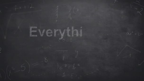 Animación Todo Posible Texto Sobre Ecuaciones Matemáticas Concepto Educación Global — Vídeos de Stock