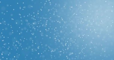 Mavi arka planda DNA sarmalı oluşturan noktaların animasyonu. Dijital olarak üretilen hologram, illüstrasyon, tıbbi, sağlık, genetik, molekül, soyut ve teknoloji kavramı.