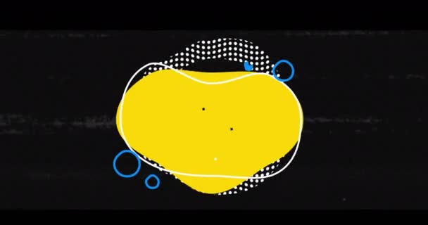 Animación Formas Coloridas Movimiento Sobre Interferencia Fondo Abstracto Concepto Patrón — Vídeos de Stock
