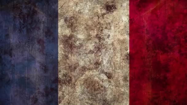 Animação Padrão Preto Movendo Sobre Bandeira França Patriotismo Global Conceito — Vídeo de Stock