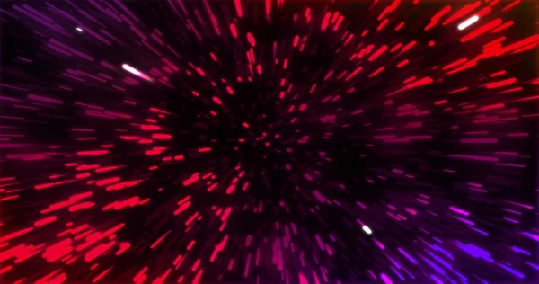Siyah Arkaplanda Kırmızı Mor Neon Işık Izleri Neon Işık Hareket — Stok fotoğraf
