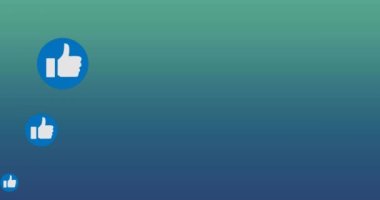 Değişken arkaplana karşı mavi dairelerdeki döngü simgesinin canlandırması. Dijital olarak üretilen hologram, illüstrasyon, sosyal medya, jest, soyut ve teknoloji kavramı.