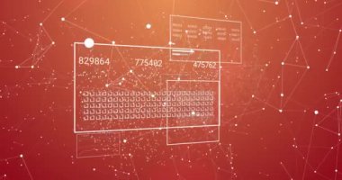Veri işleme ile birlikte DNA iplikçiklerinin ve ekranların animasyonu. Küresel bilim, araştırma, hesaplama ve veri işleme kavramı dijital olarak oluşturulmuş video.