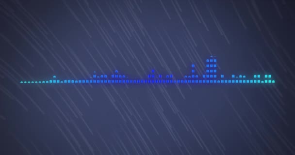 Animace Zvukových Skvrn Pohybujících Šedých Stezkách Abstraktní Koncept Pozadí Vzor — Stock video