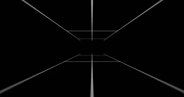 黒の背景に白い線の構成 テクノロジー コンピューティング デジタルインターフェースの概念デジタル生成された画像 — ストック写真