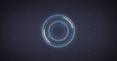 İşaretleyiciler ve ızgaralar üzerinde tarama alanının bileşimi. Küresel hesaplama, veri işleme ve dijital arayüz konsepti dijital olarak oluşturuldu.