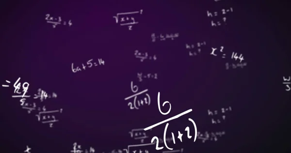 Karanlık Arka Planda Matematiksel Veri Işleme Bileşimi Küresel Bilim Eğitim — Stok fotoğraf