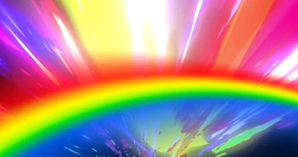 Afbeelding Van Regenboog Bewegen Naadloze Lus Lichte Paden Abstract Kleur — Stockfoto