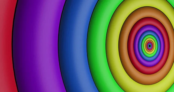 Bild Färgglada Cirklar Regnbåge Abstrakt Bakgrund Färger Och Regnbågskoncept Digitalt — Stockfoto