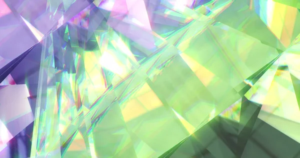 Image Diamants Brillants Avec Des Lumières Prismatiques Colorées Concept Prismatique — Photo
