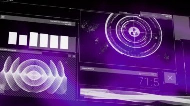 Profil simgelerinin canlandırılması, grafik, ses dalgası ve soyut arkaplan karşısında değişen numaralar. Dijital olarak üretilmiş, hologram, illüstrasyon, rapor, iş dünyası, büyüme ve teknoloji kavramı.