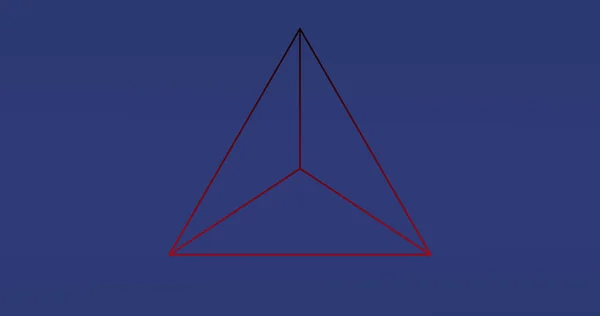 蓝色背景上的黑色三角形图像 数字生成图像的形状和数字接口概念 — 图库照片