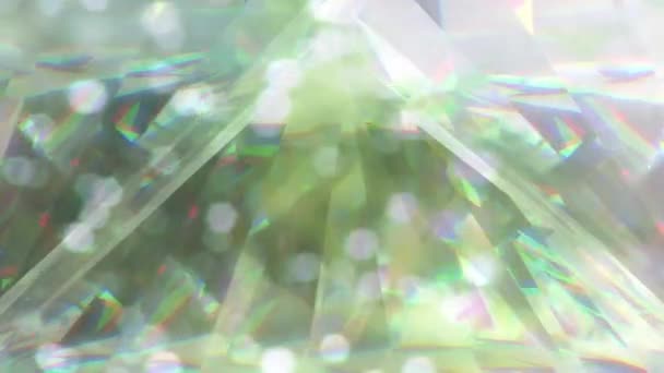 Animacja Świecących Kryształów Nad Punktami Świetlnymi Abstrakcyjne Tło Koncepcja Natury — Wideo stockowe