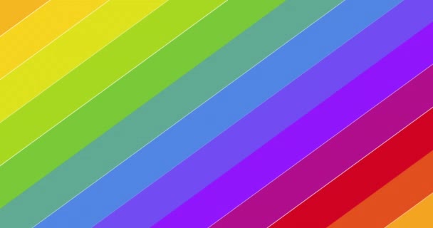 在彩虹的旗帜和彩虹的背景上进行引以为傲的文字动画 Pride Lgbtq Equality Concept Digital Generated Video — 图库视频影像