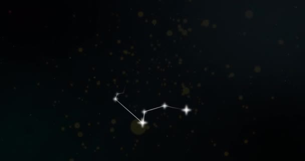 Animación Acuario Signo Estrella Las Nubes Humo Fondo Astrología Horóscopo — Vídeos de Stock