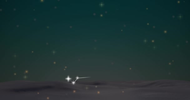 Animacja Rybek Znak Gwiazdy Chmurach Dymu Tle Astrologia Horoskop Koncepcja — Wideo stockowe