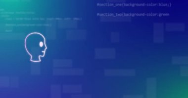 Ai teknolojisinin animasyonu ve veri işleme üzerine ormandaki evin görüntüleri. Küresel teknoloji ve dijital arayüz konsepti dijital olarak oluşturulmuş video.