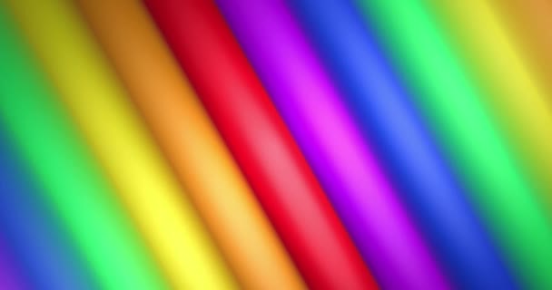 Animazione Strisce Arcobaleno Colori Che Muovono Loop Senza Soluzione Continuità — Video Stock