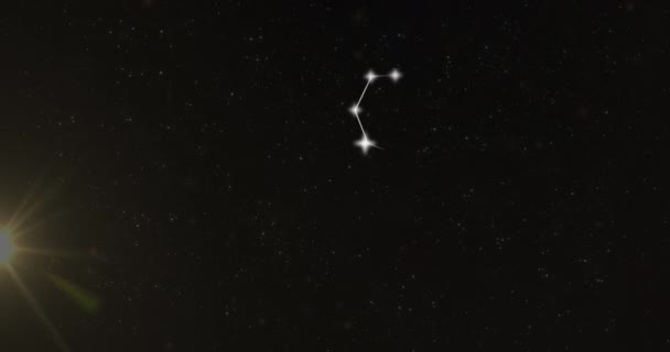 Animatie Van Leo Ster Teken Wolken Van Rook Achtergrond Astrologie — Stockvideo