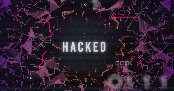 Зображення Зламаного Тексту Обробки Даних Глобальна Онлайн Безпека Кібератака Вірусів — стокове фото