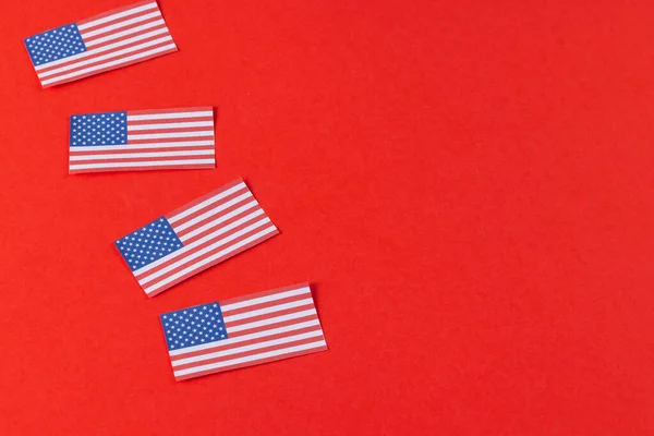 Nagy Látószögű Nézet Négy Zászlók Egyesült Államok Amerikai Egyesült Államok — Stock Fotó