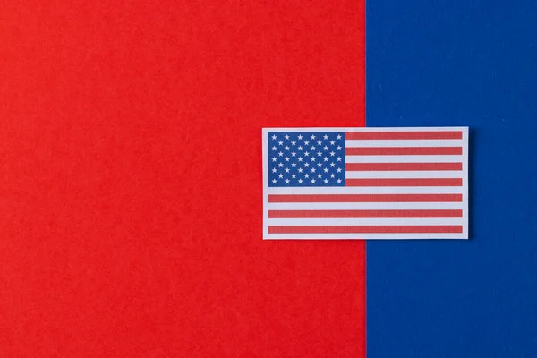 Vista Ángulo Alto Bandera Los Estados Unidos América Con Espacio —  Fotos de Stock