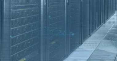 Animation of financial data processing over computer servers. Global business, finances, computing and data processing concept digitally generated video.